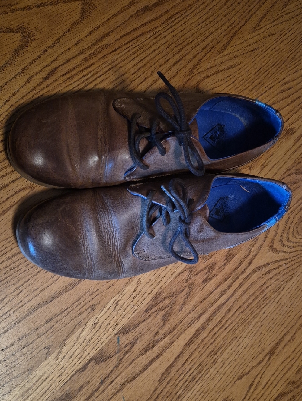 John Fluevog Distressed Brown Leather Lace-Up Oxford Shoes Women's Size 7